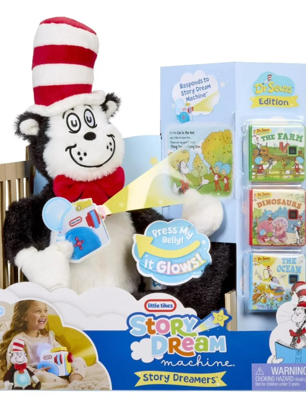 NEW Little Tikes Story Dreamers Cat in the Hat Plush Story Books Audio Toy